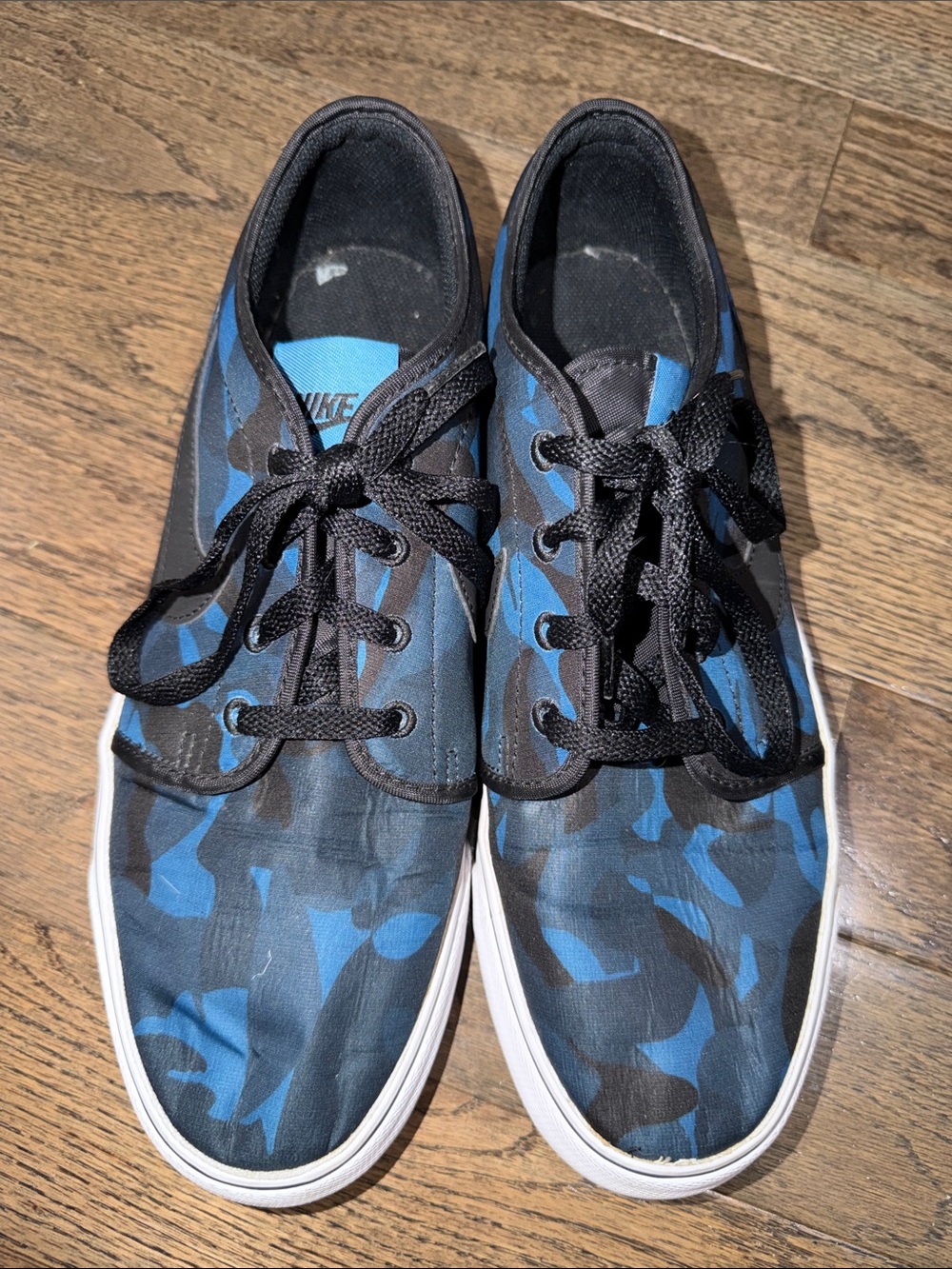 Nike Toki Low TXT Print Blue Camo Sneakers Men’s 11.5 2015